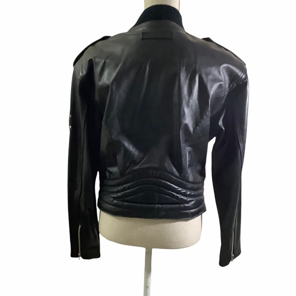 Harley Davidson Women’s Medium Moto Biker Leather Jacket w/ HD Pin - Picture 5 of 15